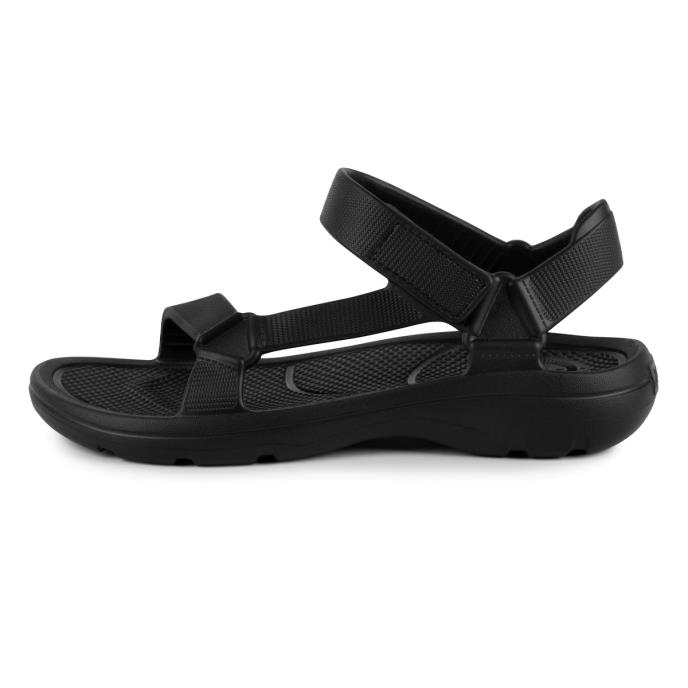totes® SOLBOUNCE Mens Velcro Sport Sandal Black Extra Image 2